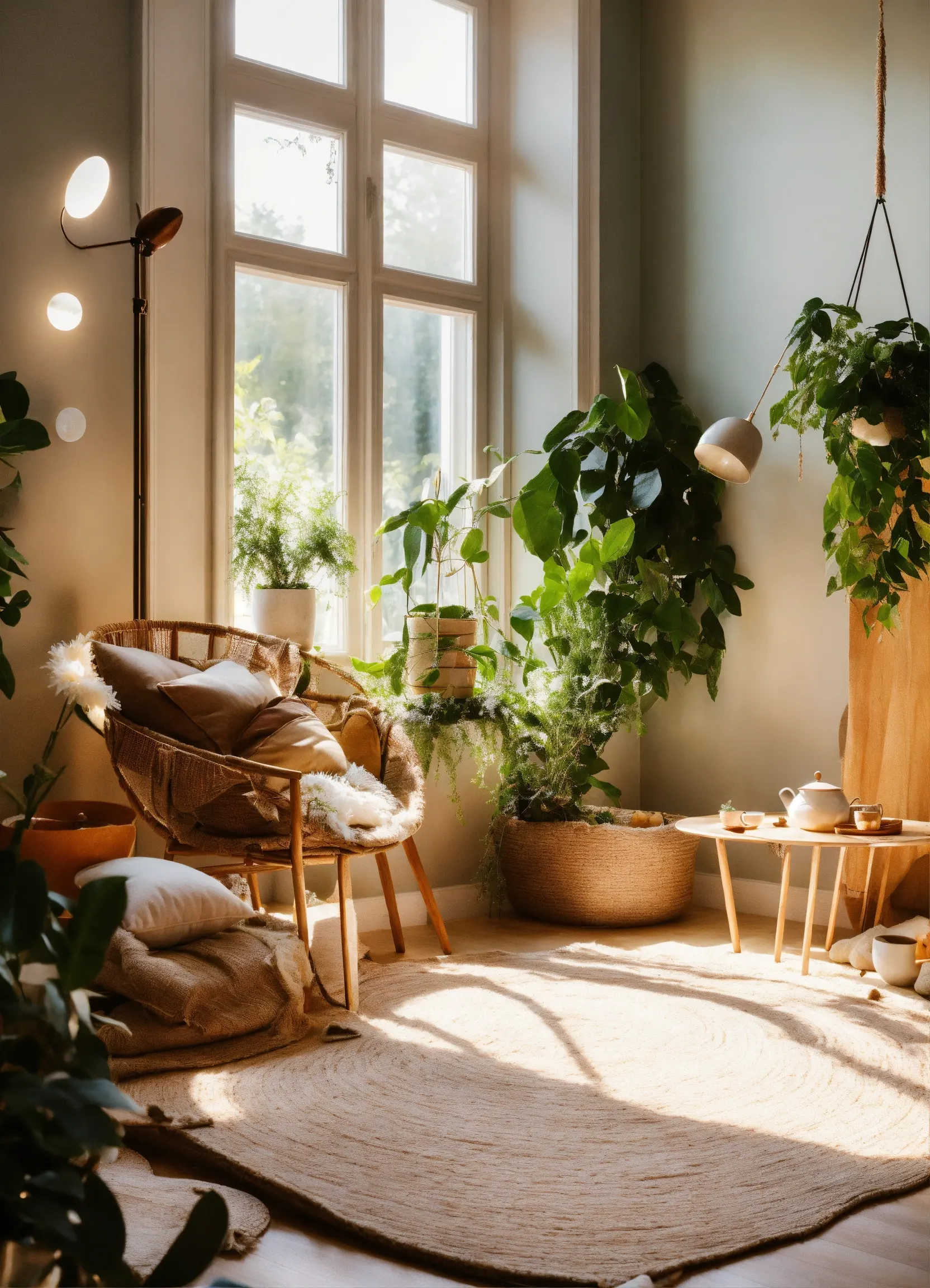Eco-friendly bathroom with natural materials